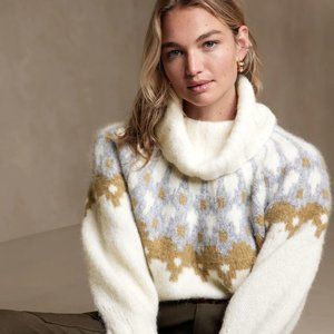 Banana Republic Women's XXL BOSQUE OVERSIZED FAIR ISLE SWEATER NWT